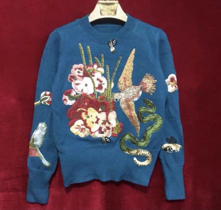 Christmas Sweater Wool Mix Knitted Women