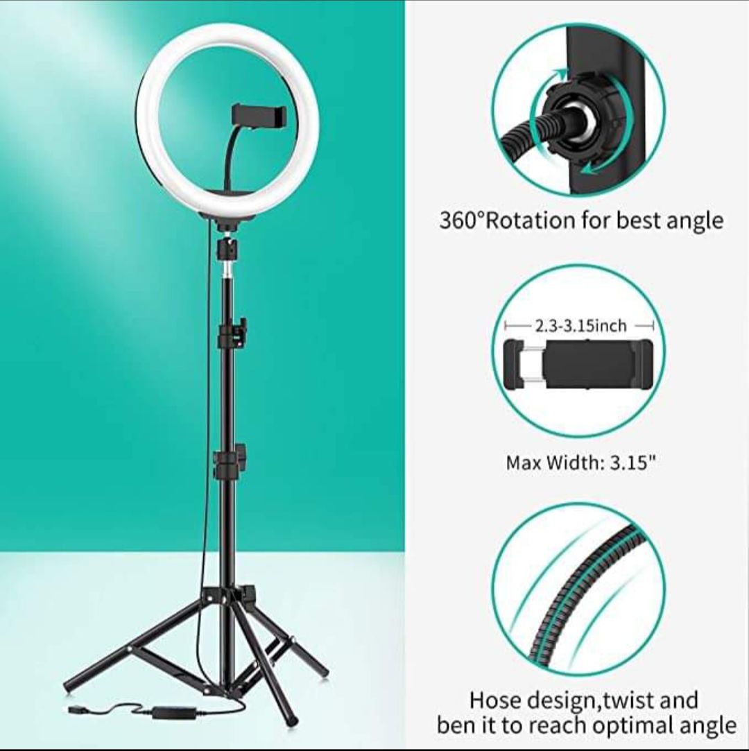 10 inch ring light with Tripod stand