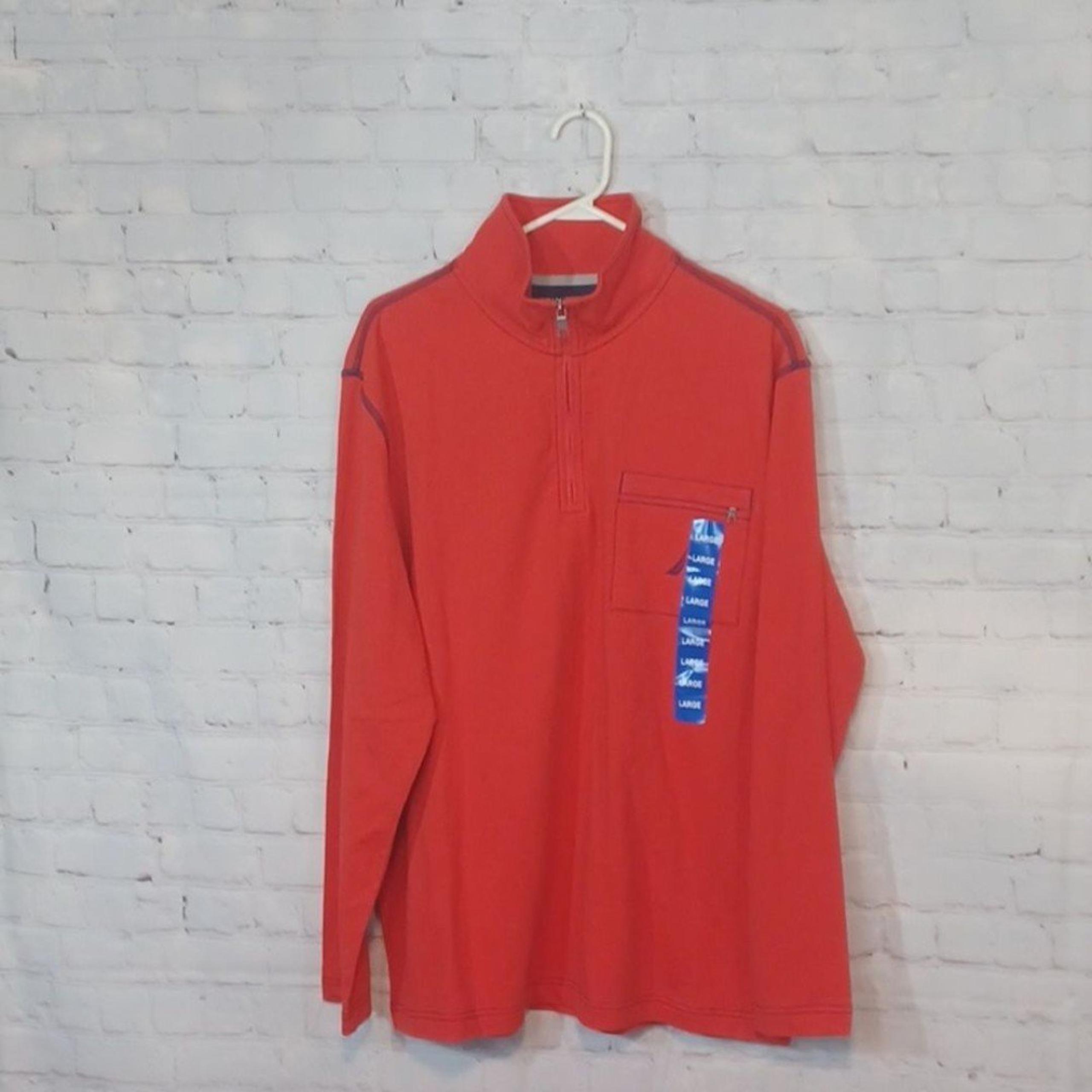 Nautica‎ Men's Red 1/4 Zip Cottons  Comfort Jacket NWT L