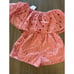 Anthropologie X La Fuori Collection One Shoulder Eyelet Pink Romper Size XS NWT