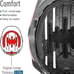 Mountalk Bike Helmet - Adult Older Child 6 and up Shiny Black - Size M