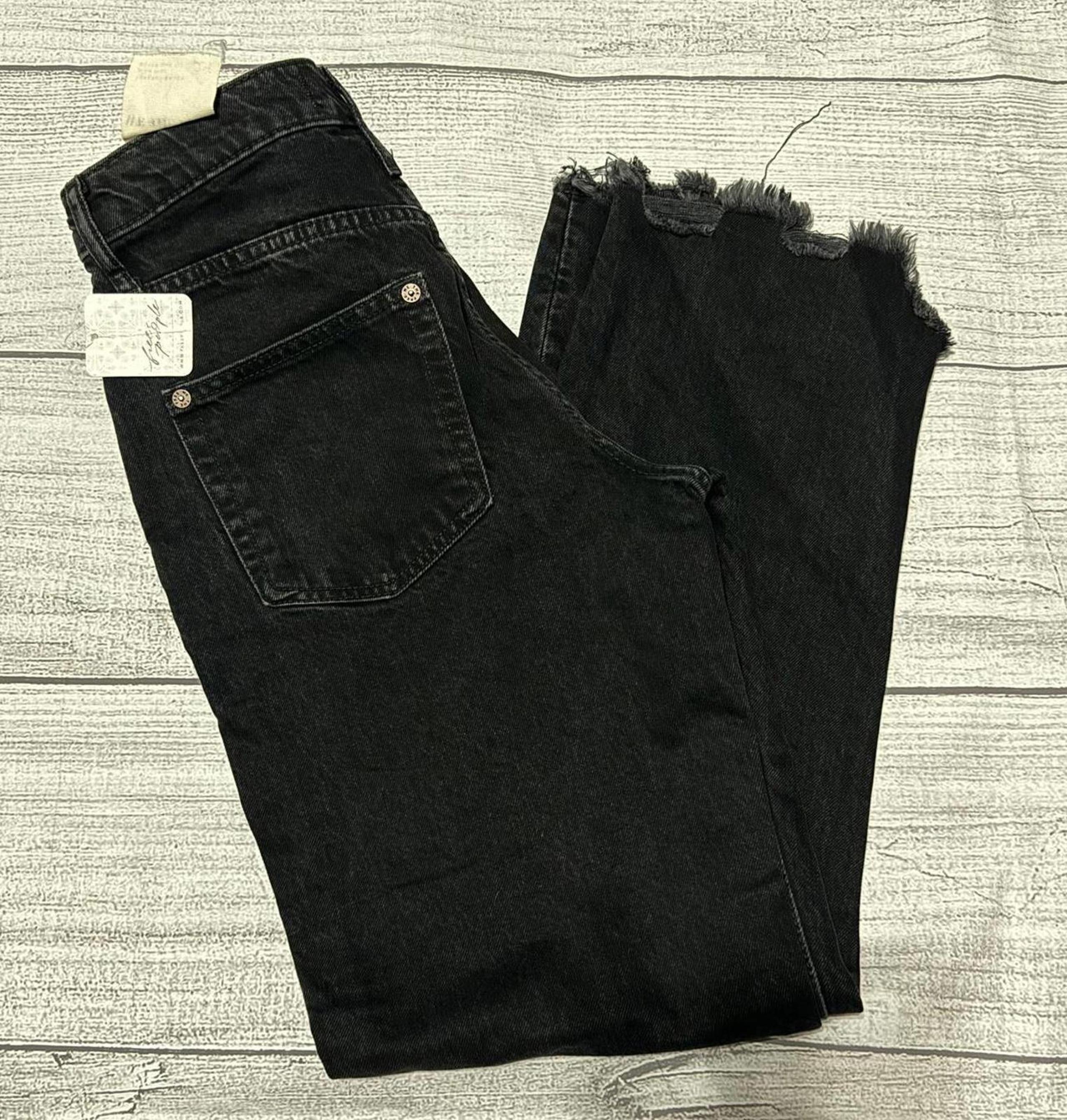 Free People Tapered Baggy High Rise Boyfriend Fit Jean Women Size 24