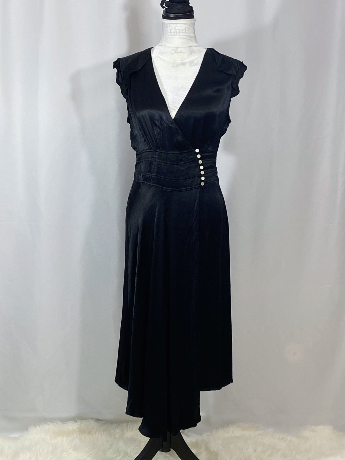 BA&SH Coralie Draped Asymmetric Dress size M