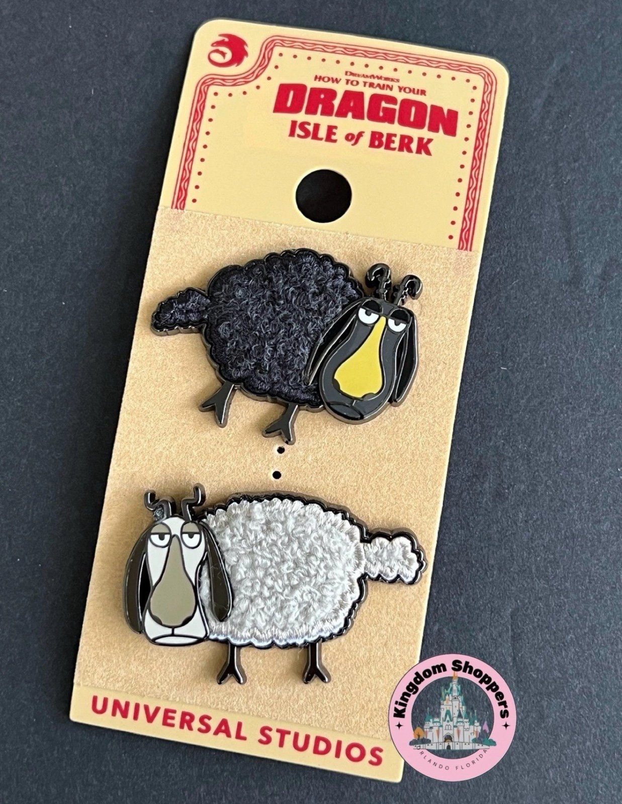 Epic Universe Universal How to Train Your Dragon Isle Of Berk Sheep 2 Pin Set