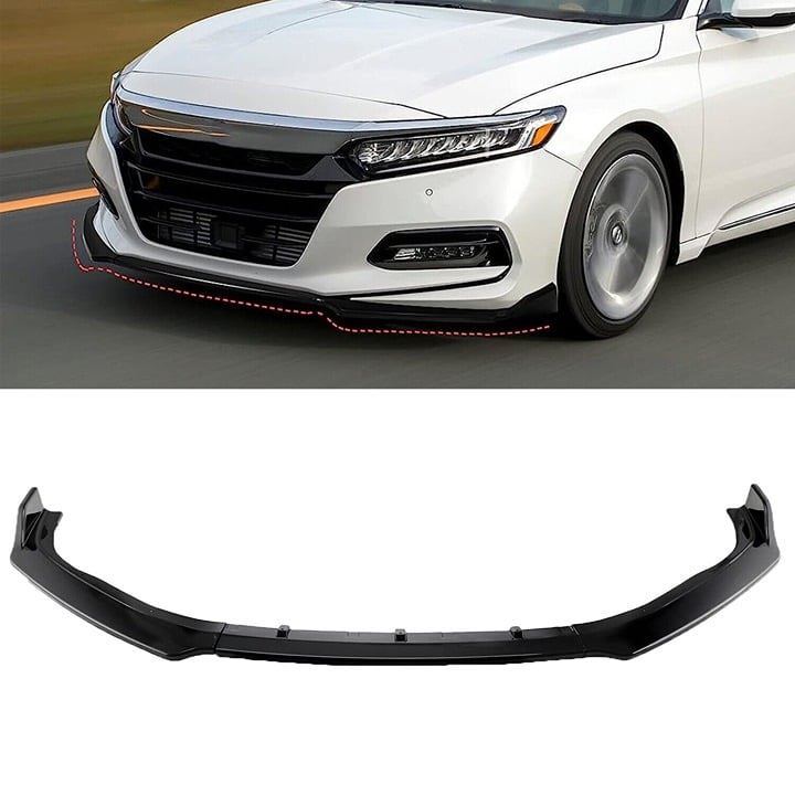 For 2018-2021 Honda Accord Front Lip(Style 1) PG Style Gloss Black Brand New