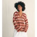 Faherty Beach Bonfire Crocheted Hoodie Sweater Womens Small Boho Organic Cotton