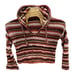 Faherty Beach Bonfire Crocheted Hoodie Sweater Womens Small Boho Organic Cotton