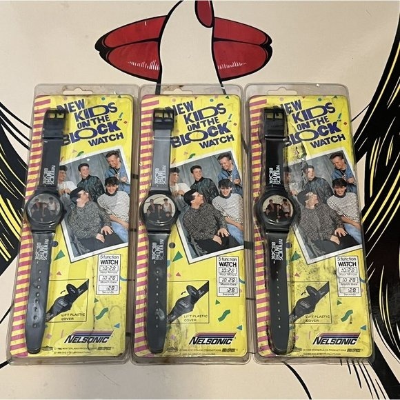 1990 Vintage Nelsonic New Kids on the Block Original Watch Sealed LOT OF 3