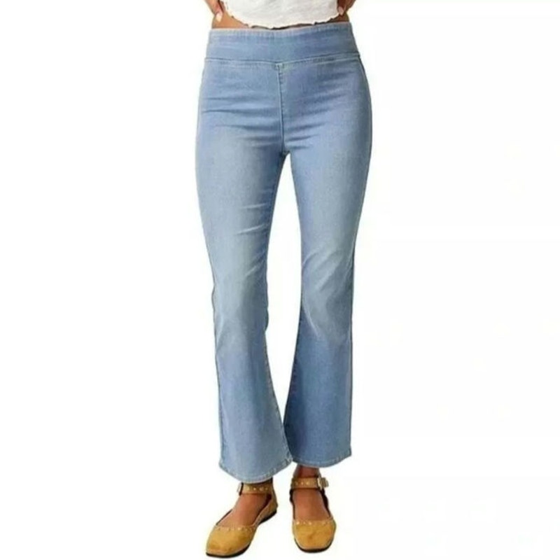 Free People We The Free In My Feelings Cropped Slim Flare Jeans