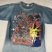 Vintage 1996 Yu-Gi-Oh Dragon Anime T Shirt Boys Youth XL Blue Gray Gel Logo