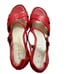 NIB Ecco Sandal Red Nova Shape 35 MM Leather Sandal Size 41, 10-10.5