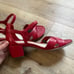 NIB Ecco Sandal Red Nova Shape 35 MM Leather Sandal Size 41, 10-10.5