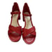 NIB Ecco Sandal Red Nova Shape 35 MM Leather Sandal Size 41, 10-10.5