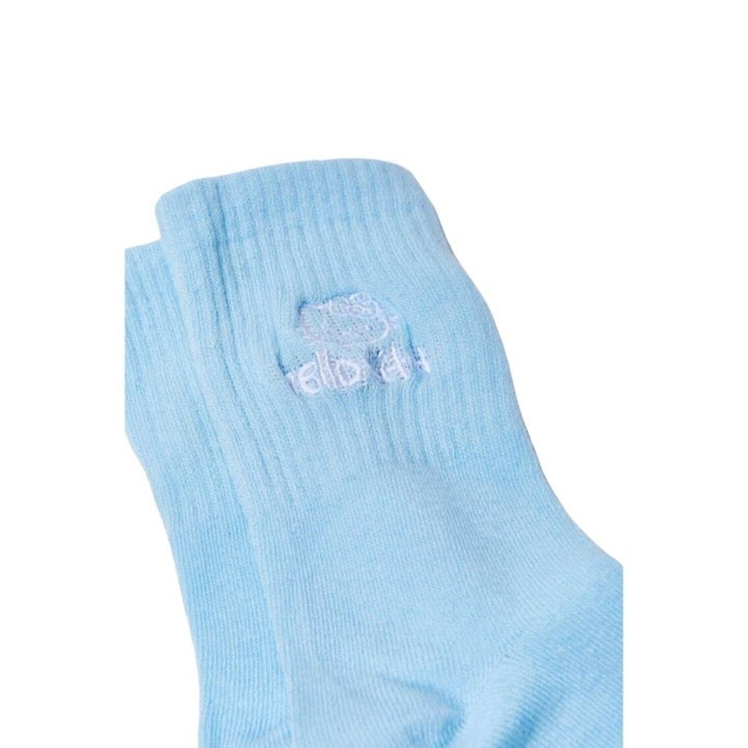 Hello Kitty Womens Baby Blue Knit Crew Socks