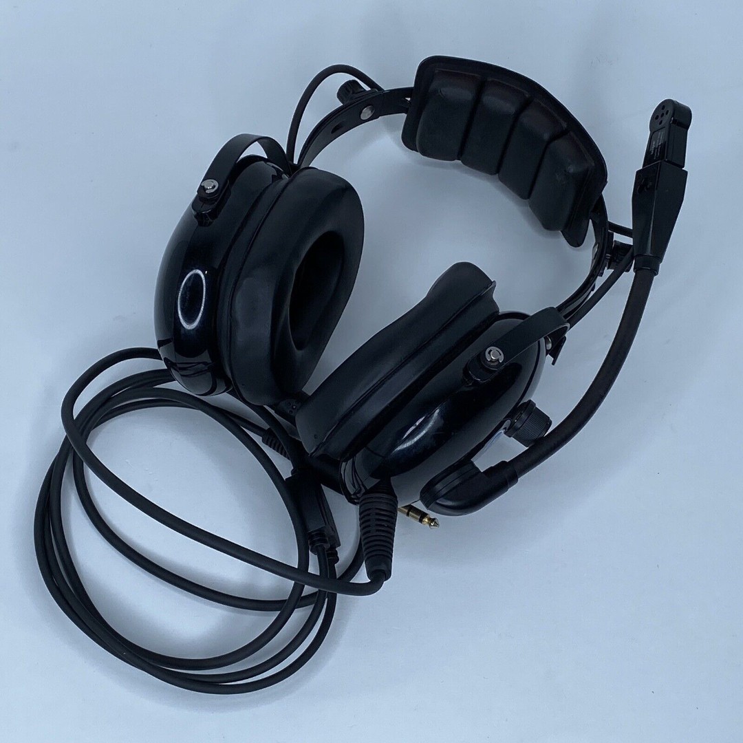 Rugged Air RA200 Aviation Headphones Pilot Headset Good Condition Tested Working