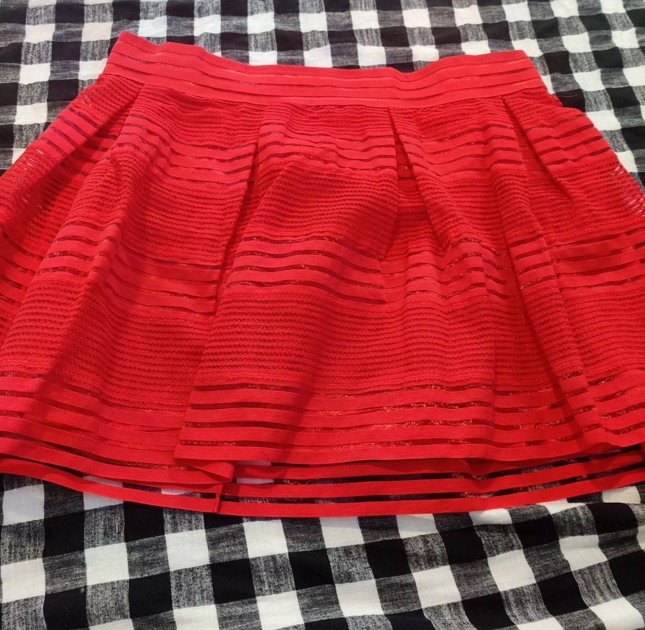 Torrid Plus Size High Waist Fit Flare Mesh Lace Skirt Size 4 Valentines Day