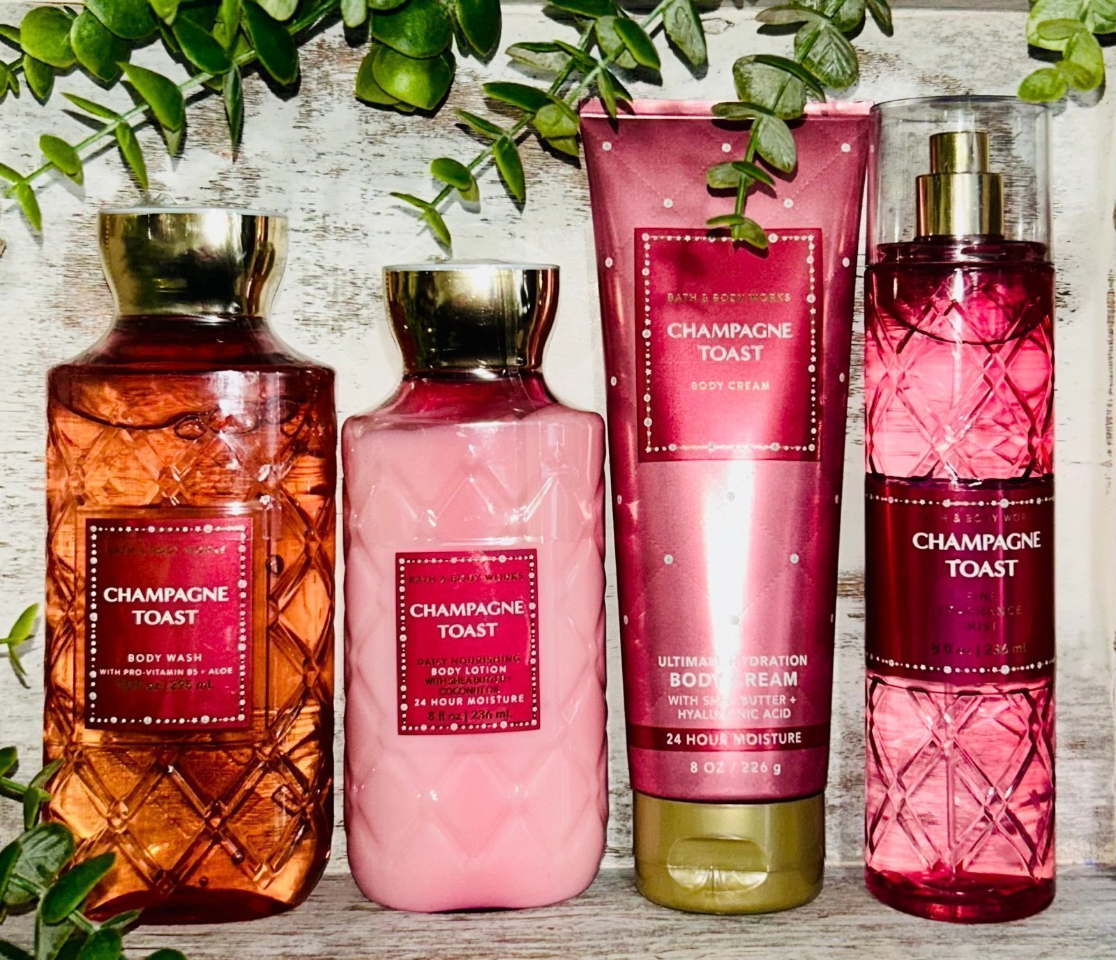 Bath & Body Works CHAMPAGNE TOAST Women’s Body Care Bundle