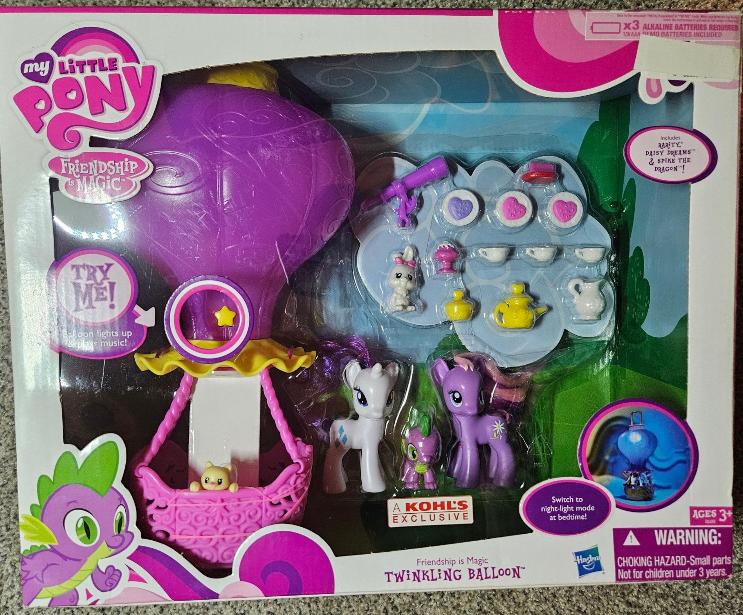 My Little Pony Twinkling  Balloon with Rarity, Daisy Dreams and Spike.  MIB