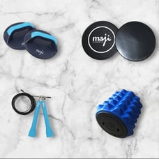 MAJI SPORTS Strength Cardio Recovery Essentials Fitness Bundle Home Gym Travel