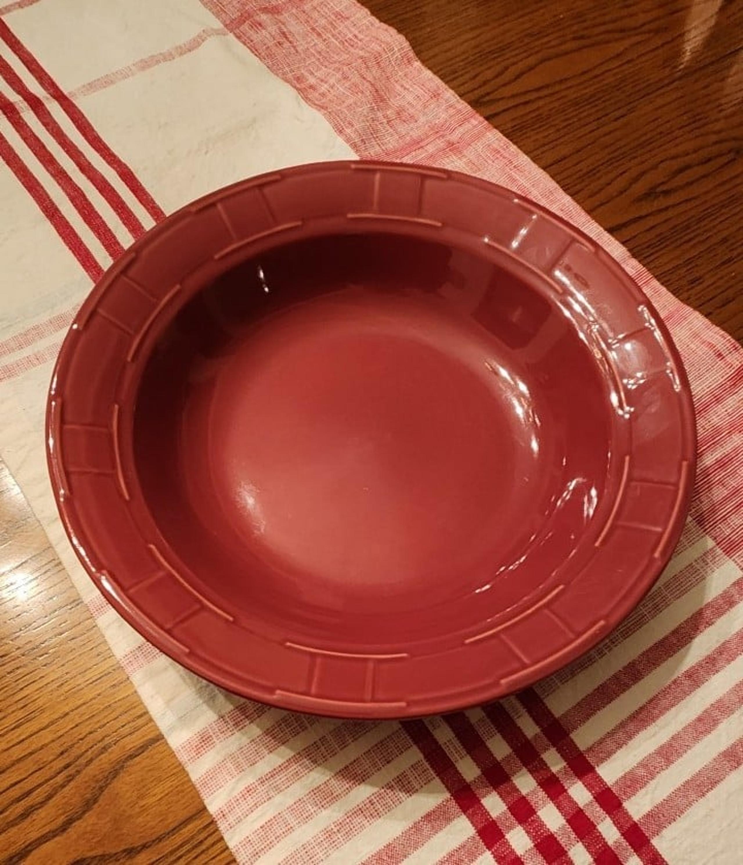 Longaberger Woven Traditions Paprika 12 1/4" Pasta Salad Serving Bowl