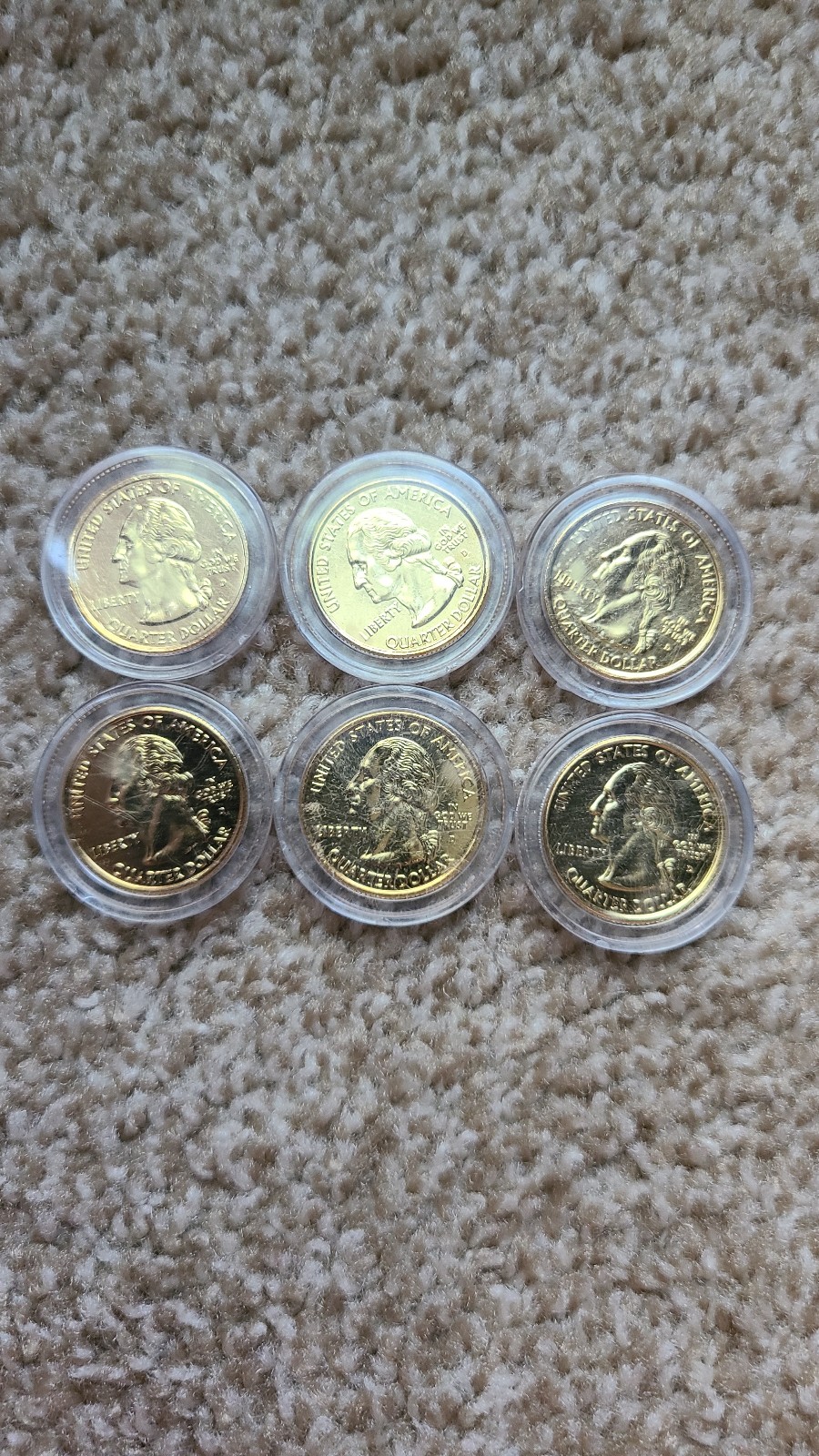 Gold United States Of America Quarters