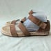 Balenciaga Brown Tan Leather Suede Jute Espadrille Sandals Sz 41