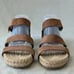 Balenciaga Brown Tan Leather Suede Jute Espadrille Sandals Sz 41
