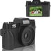 Digital Camera - 3-in-1 Fill Light Vlogging Camera with Microphone, Timed Shoo