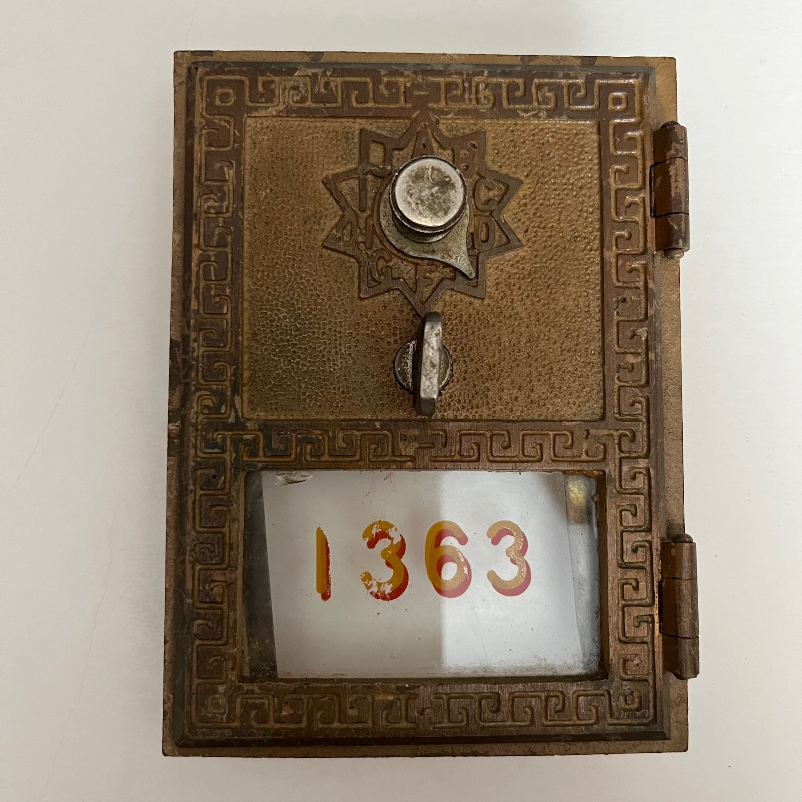 Vintage National 1956 Brass Combination Door for PO Box