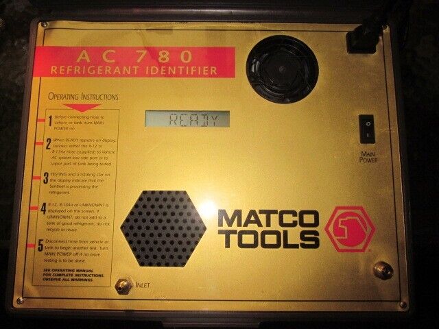 Matco CP Ac-780 AC Refigerant Freon Gas Identifier