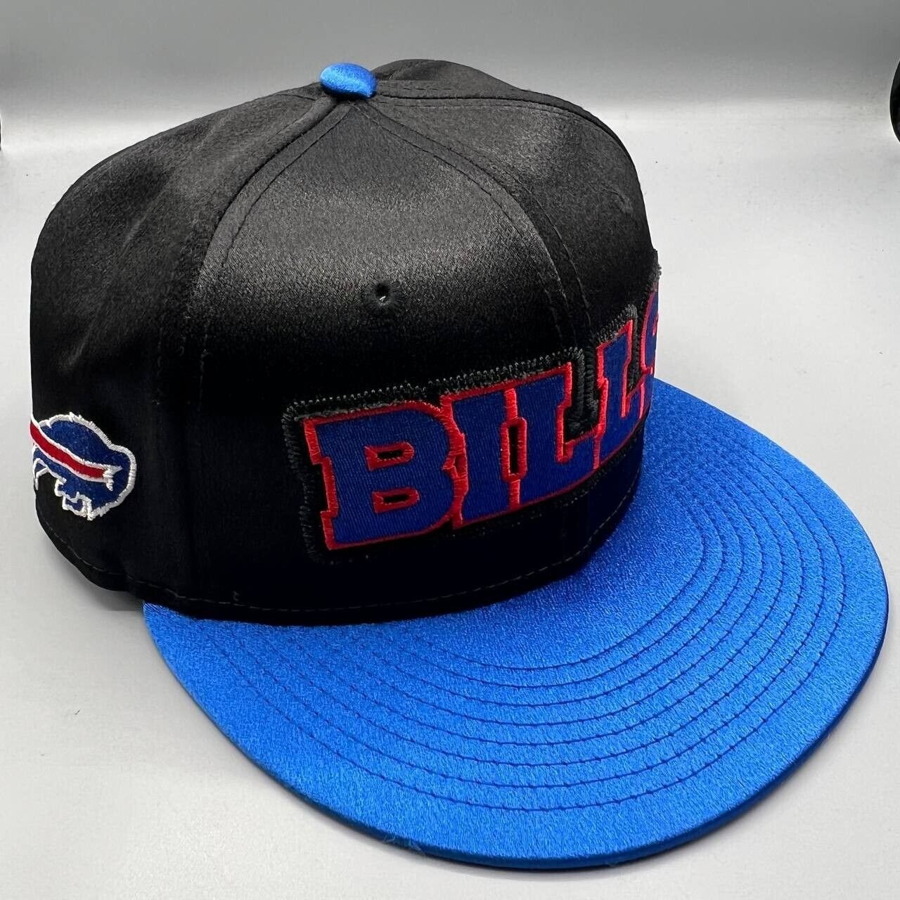 Buffalo Bills Hat Men 7 1/8 Black 59Fifty New Era NFL Fitted Cap Hat Club New