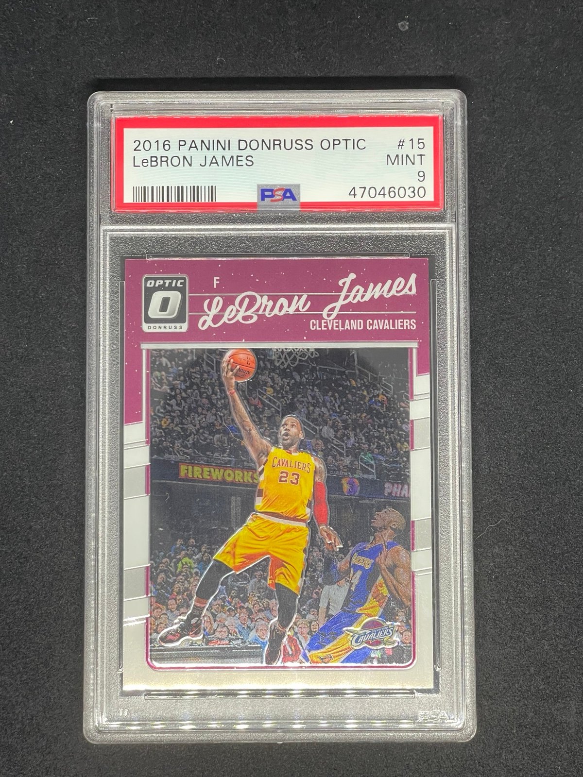 2016-17 Panini Donruss Optic - Lebron James Base #15 Los Angeles Lakers PSA 9