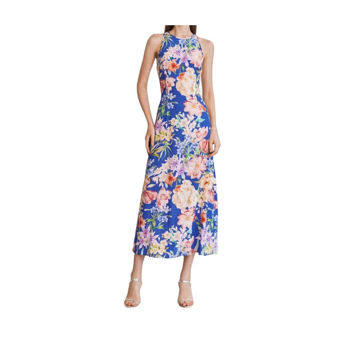 Yumi Kim Women's Shining Light Royal Sleeveless Tatiana Midi Dress Size XS