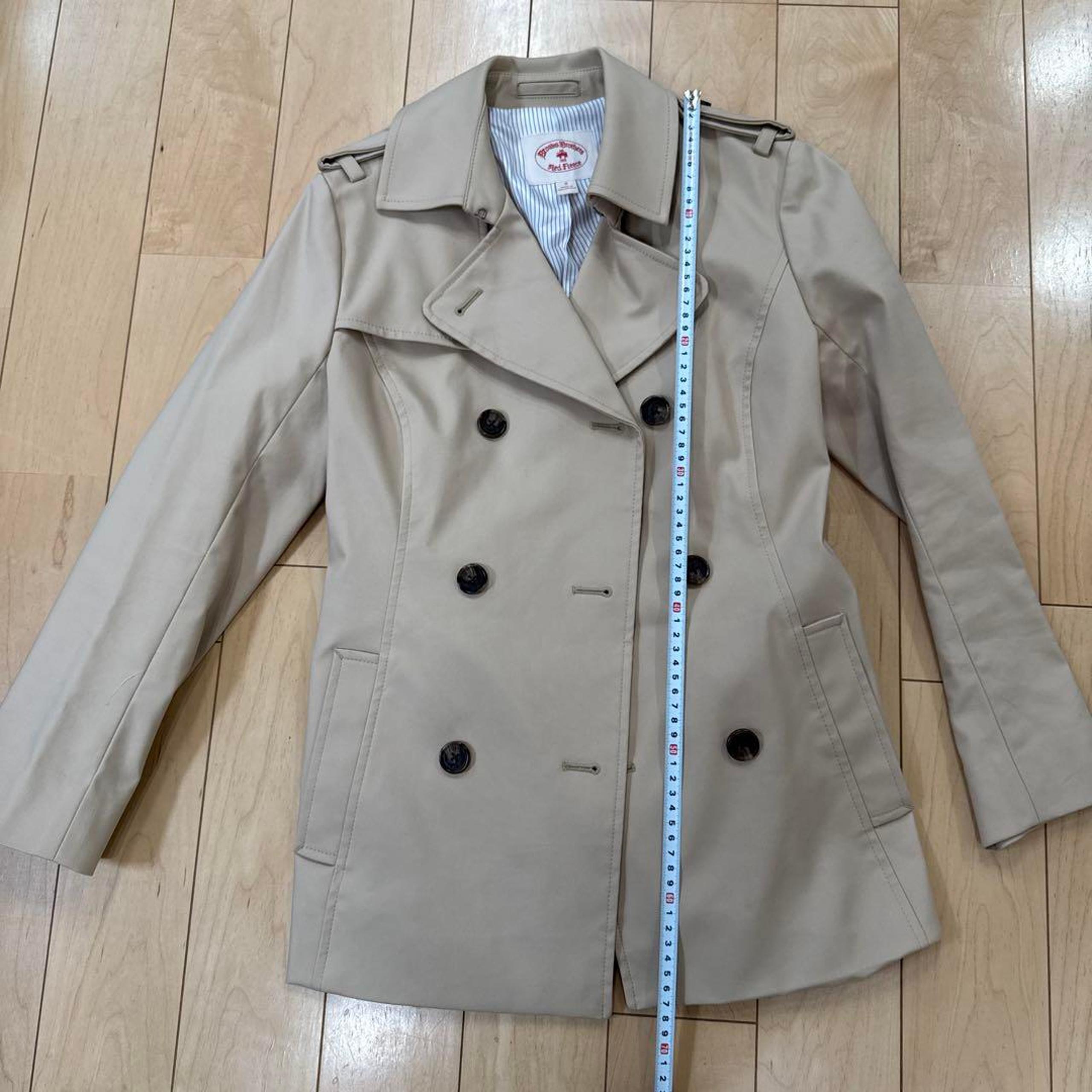 Brooks Brothers Red Fleece Trench Coat, Size 0
