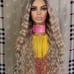 Wowfactor wavy Ash brown root lace wig