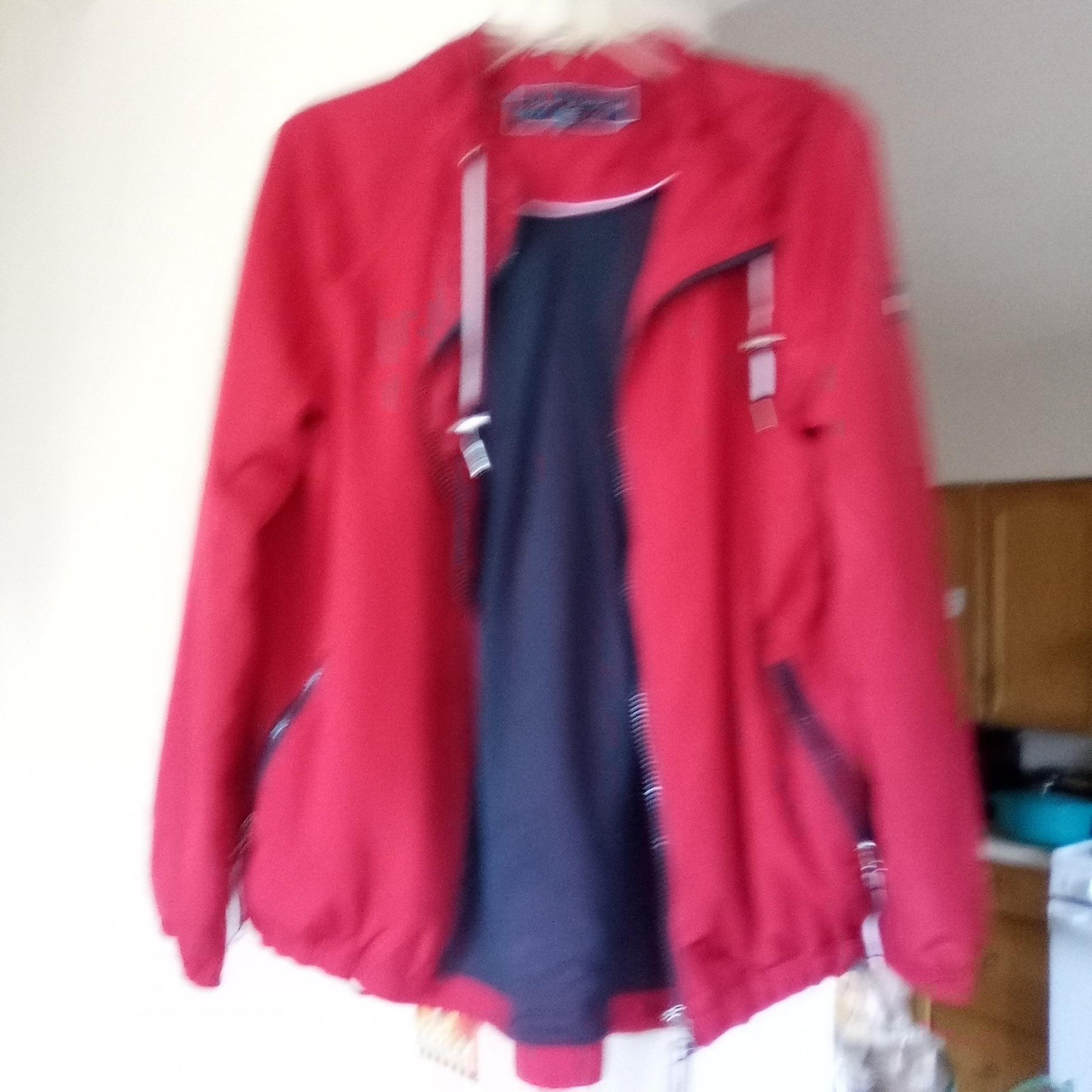 Tommy Hilfiger Mens Windbreaker Hooded Jacket Small RED