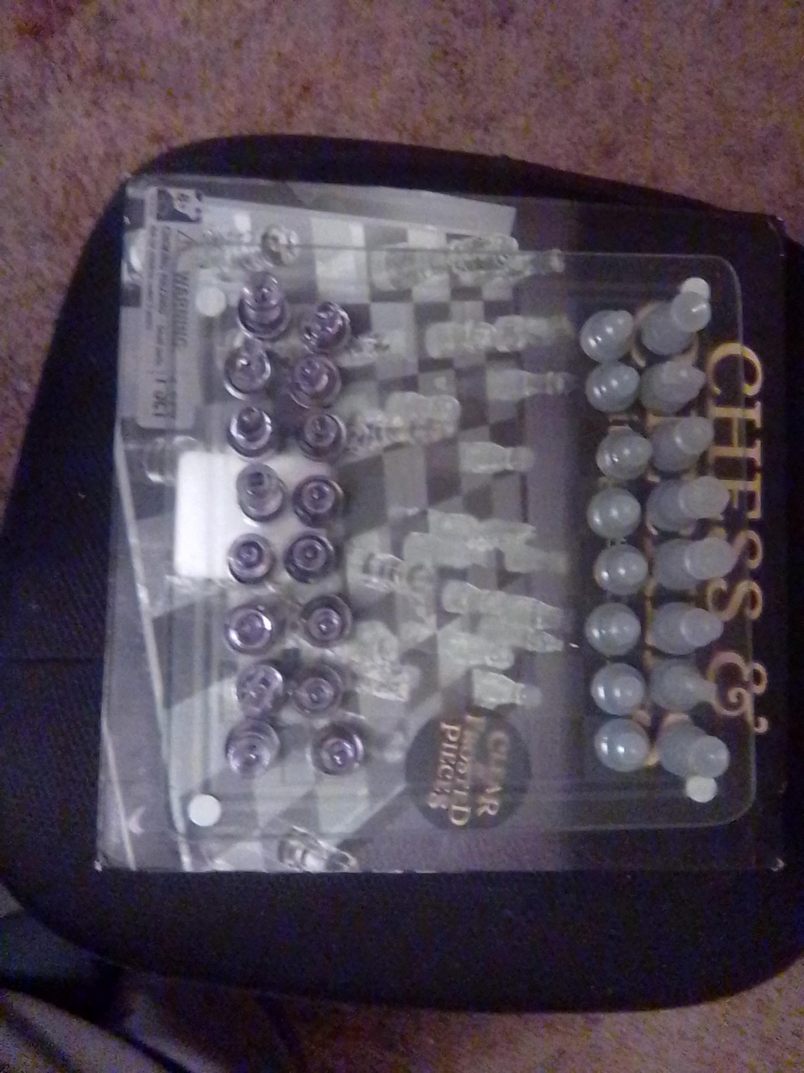 Glass Chess and checker board