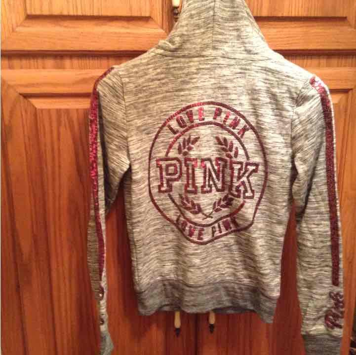 NWT XS VS pink bling full zip
