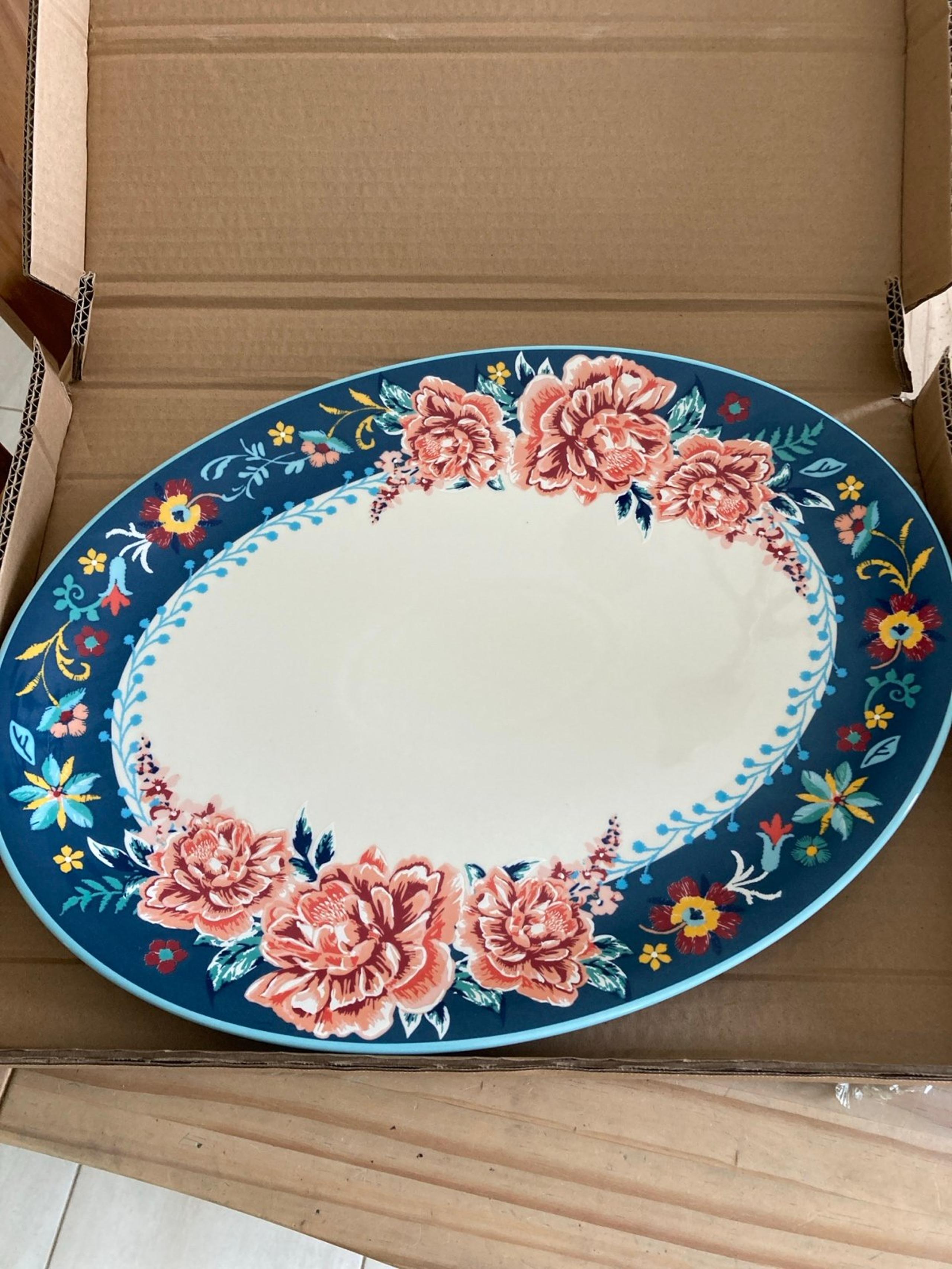 Beautiful Pioneer Woman Keepsake Floral Serving Platter