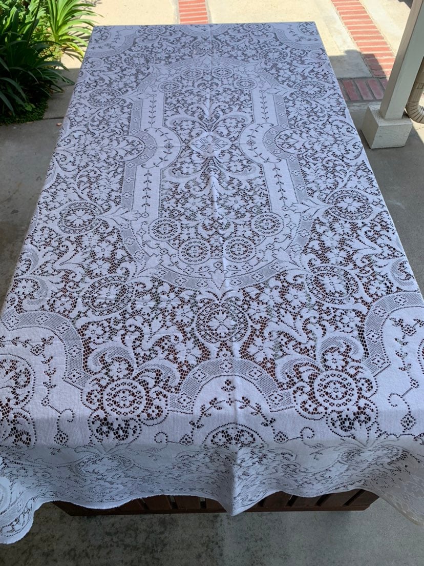 vintage tablecloth