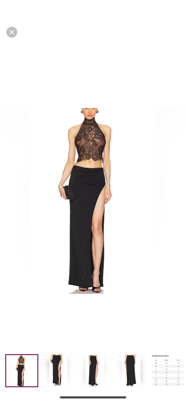 Retrofete Lindsey Skirt in Black