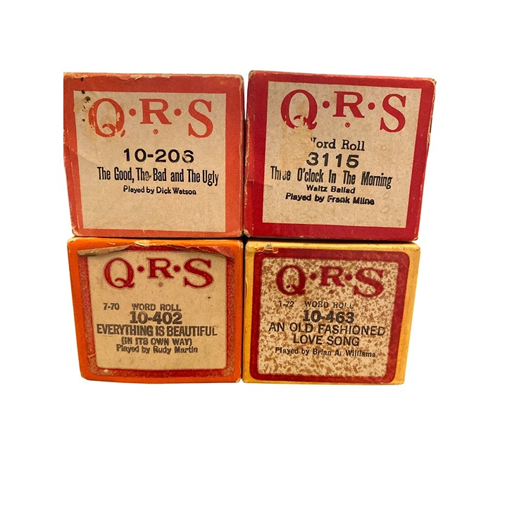 Player Piano Rolls (4) QRS Good Bad & Ugly; Everything Is Beautiful Etc. Vintage