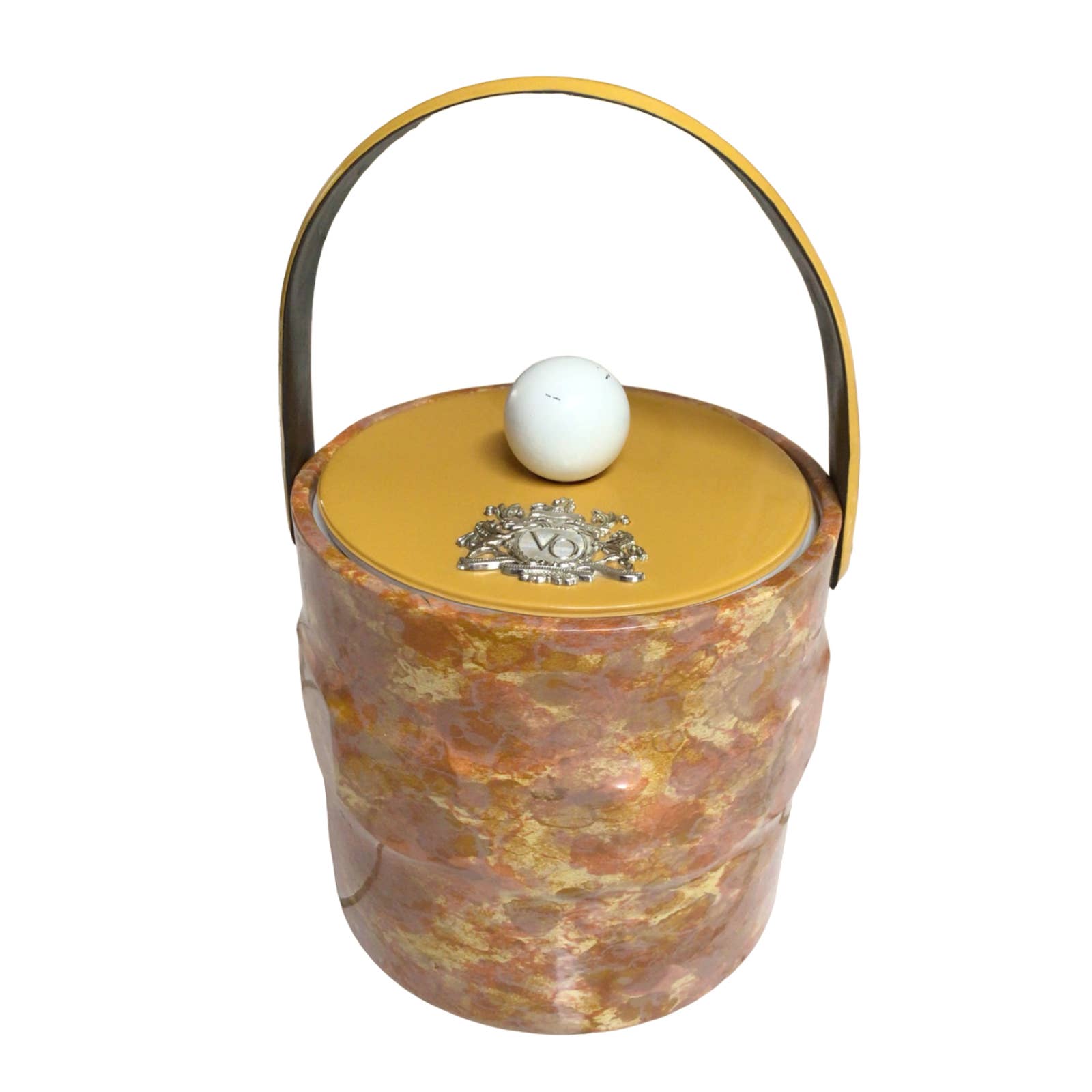 Vintage MCM Vinyl Ice Bucket VO 916A