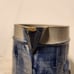 Vintage blue Grey pitcher with monks. Has flaws