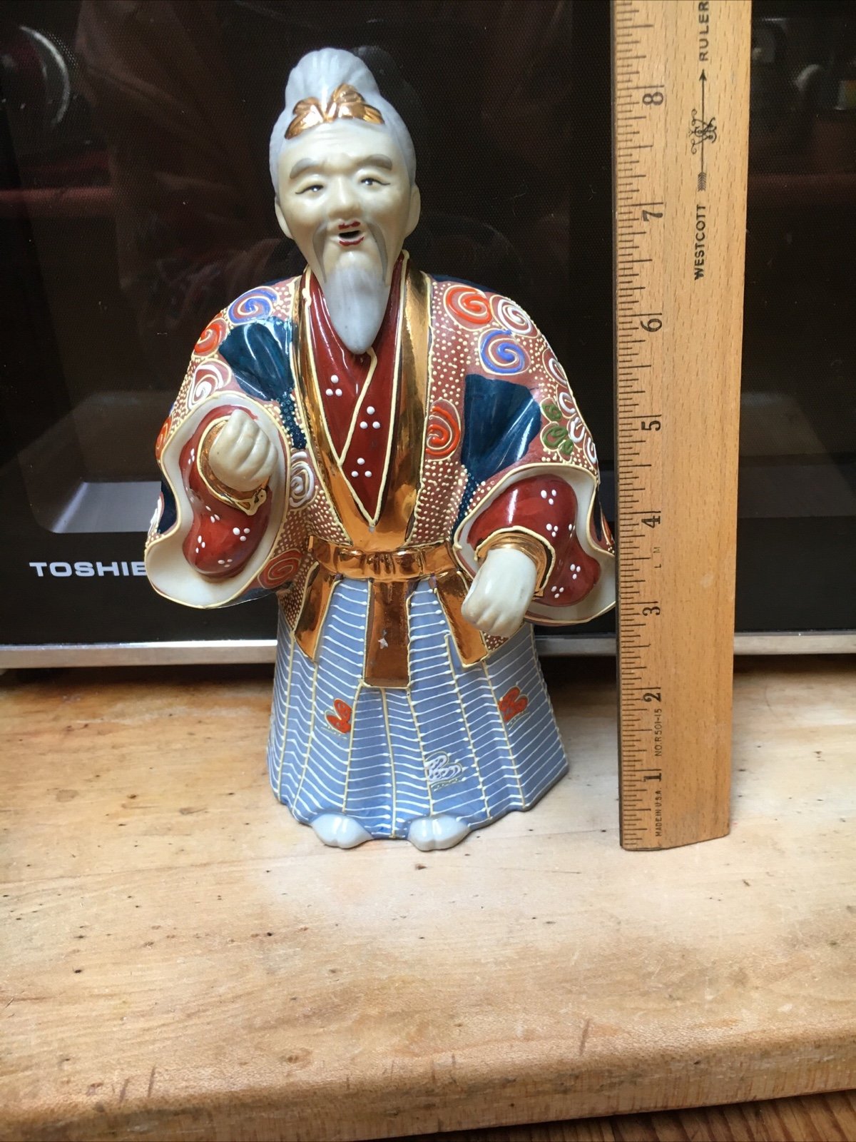 Vintage made in Japan Kutani Moriage Samurai figurine