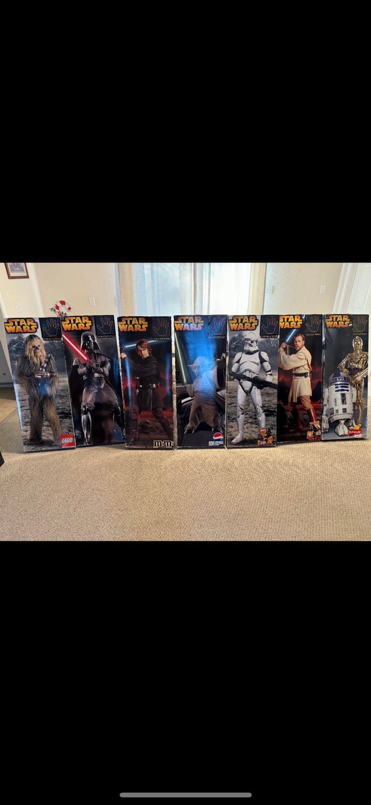 Set Of 7 Star Wars 2005 Display Standees Movie Promo - Reveal Force V