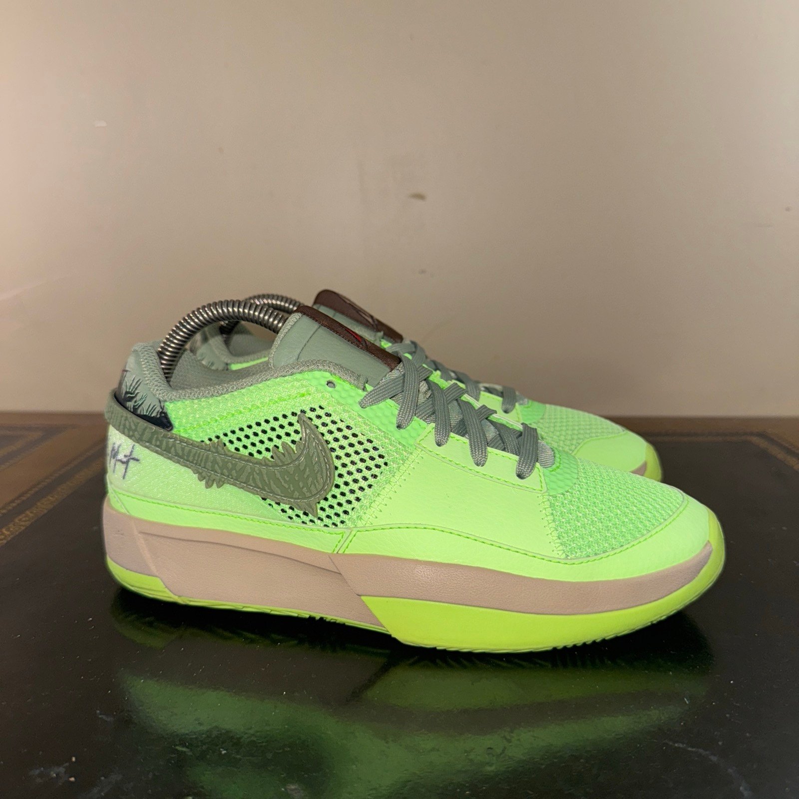 Nike Ja 1 NRG Halloween Zombie Green Glow FV6097-300 Boy's Size 5.5Y