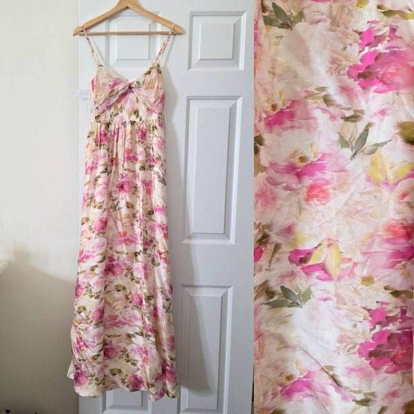 FAME AND PATNERS Floral Maxi Dress US 0 NWT