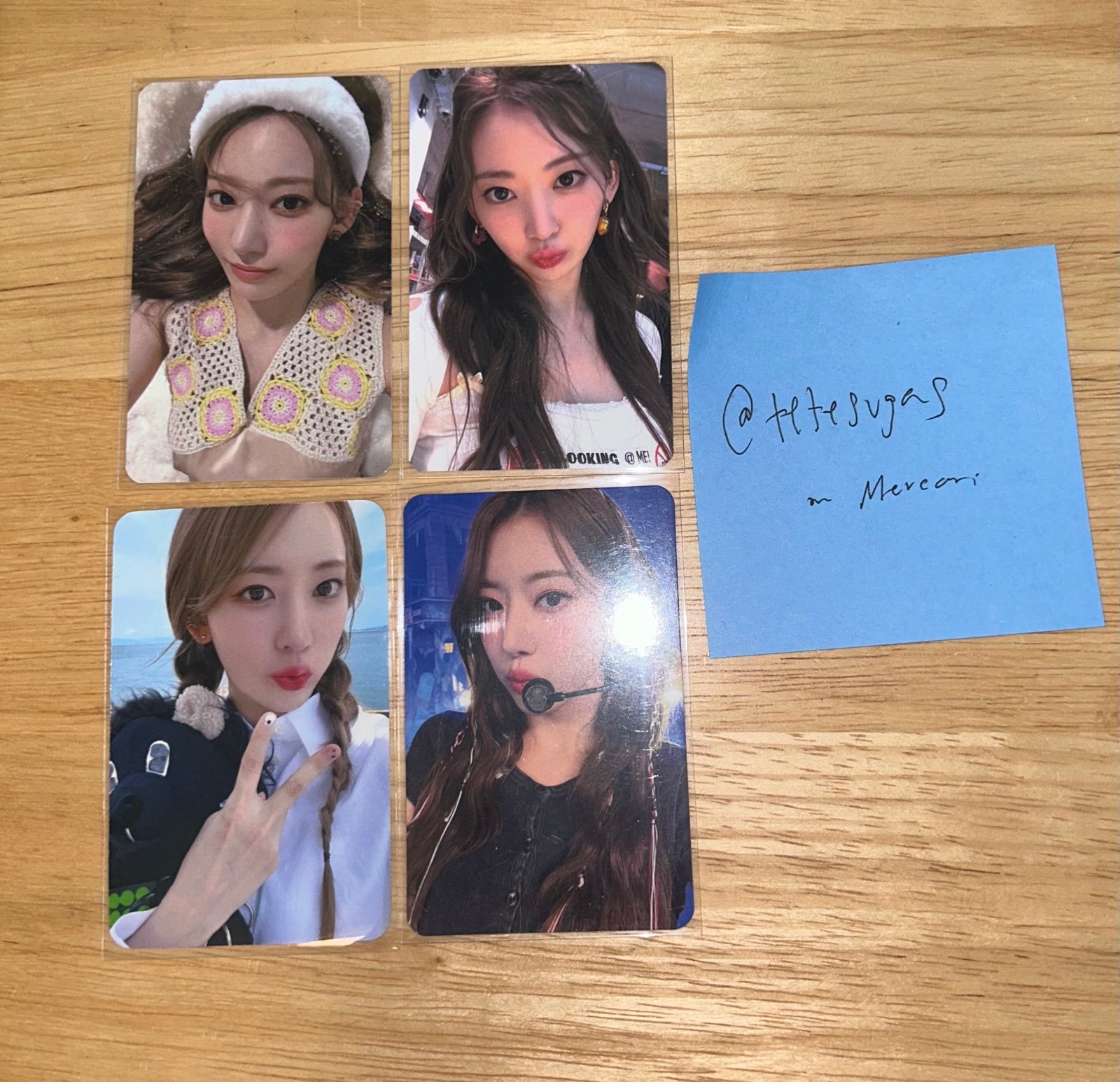 le sserafim sakura antifragile misc pob/ld photocard set