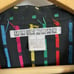 Vintage Unionbay Shirt Men's Rainbow Stripe Short Sleeve Black Button-Up Large